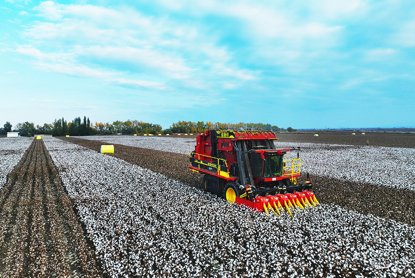 BG大游集团4MZD-6C/6D型自走式圆捆打包棉花收获机